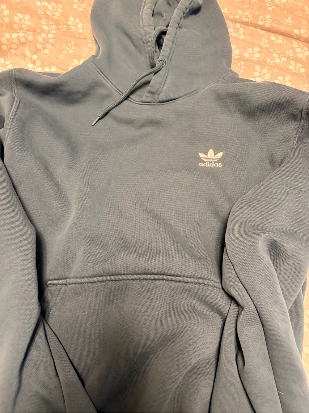 adidas Trefoil Pullover Hoodie in Teal-Blue